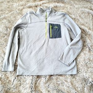 L.L. Bean Half Zip Slightly Fitted Gray XL Tall Fleece Shirt